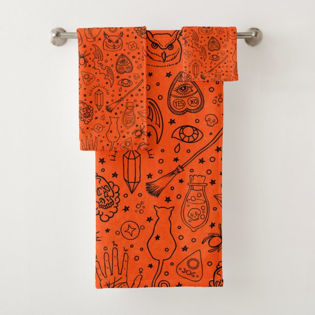 Halloween Party Bath Towel Set (Insitu)