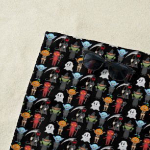 Halloween Party Beach Towel