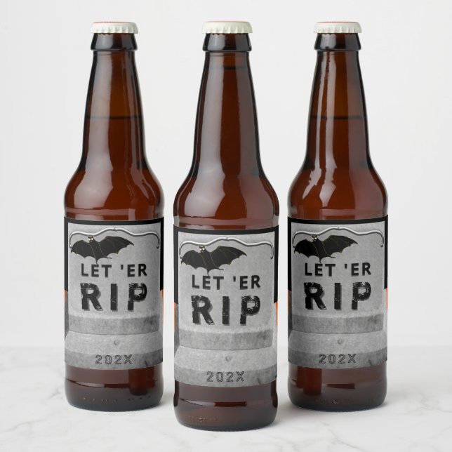 Halloween Party Beer Bottle Label (Bottles)
