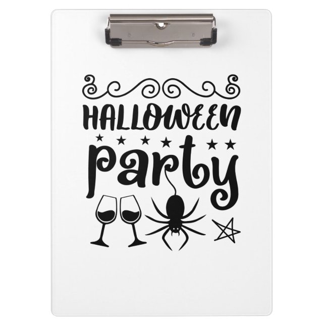 Halloween Party Birthday Clipboard (Front)