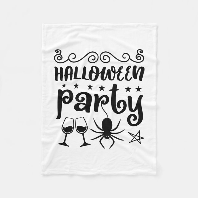 Halloween Party Birthday Fleece Blanket (Front)