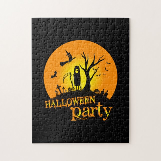 Halloween Party Birthday Jigsaw Puzzle (Vertical)