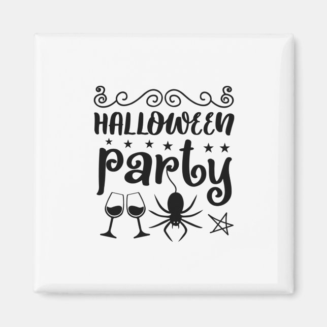 Halloween Party Birthday Magnet (Front)
