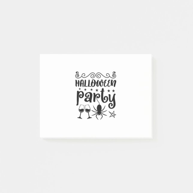 Halloween Party Birthday Post-it Notes (Front)