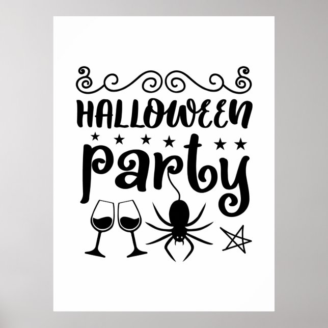 Halloween Party Birthday Poster (Front)