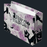 Halloween Party Black Cat Evil Pumpkins Scary Owls Large Gift Bag<br><div class="desc">Halloween Party Black Cat Evil Pumpkins Scary Owls Large Gift Bag. Unique,  beautiful,  stylish design. Easy to be personalised. Font style,  size and colours can be changed. Matching items are available.</div>