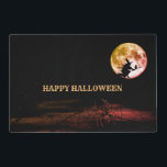 Halloween Party Black Night Full Moon Scary Paper Laminated Place Mat<br><div class="desc">Halloween Party Black Night Full Moon Scary Paper Placemat. Unique,  beautiful,  stylish design. Easy to be personalised. Font style,  size and colours can be changed. Matching items are available.</div>
