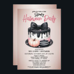 Halloween Party Black Pink Cake Treat Spooky Invitation<br><div class="desc">Halloween Party Black Pink Cake Treat Spooky Invitation. Unique,  beautiful,  stylish design. Easy to be personalised. Font style,  size and colours can be changed. Matching items are available.</div>