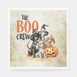 Halloween Party Black Raven Crow Blue Forest Napkin