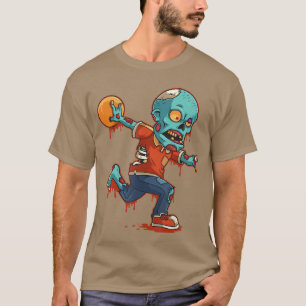 Halloween Party Bowling Zombie Bowler Trick or Tre T-Shirt