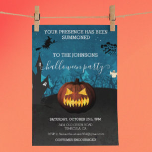 Halloween Party Budget Pumpkin  Invitation