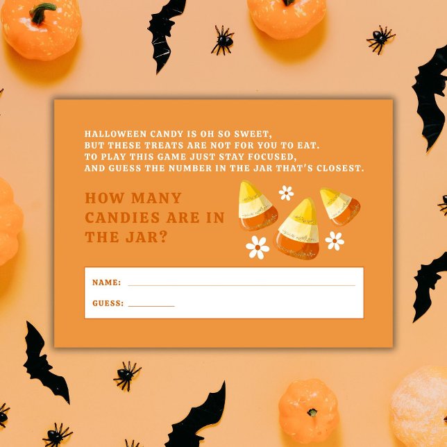 Halloween Party Candy Corn Guessing Game Enclosure Card (Creator Uploaded)