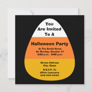 Halloween Party Candy Corn Invitation