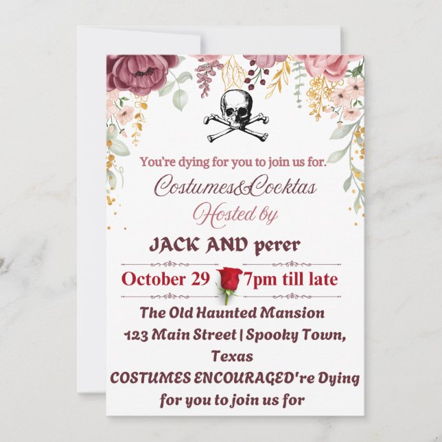 Halloween party card  (Front)