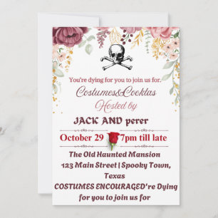 Halloween party card