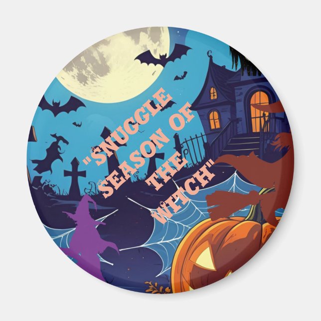 Halloween party card magnet (Front)