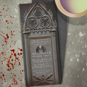  Halloween Party Cemetery Tombstone Invitation