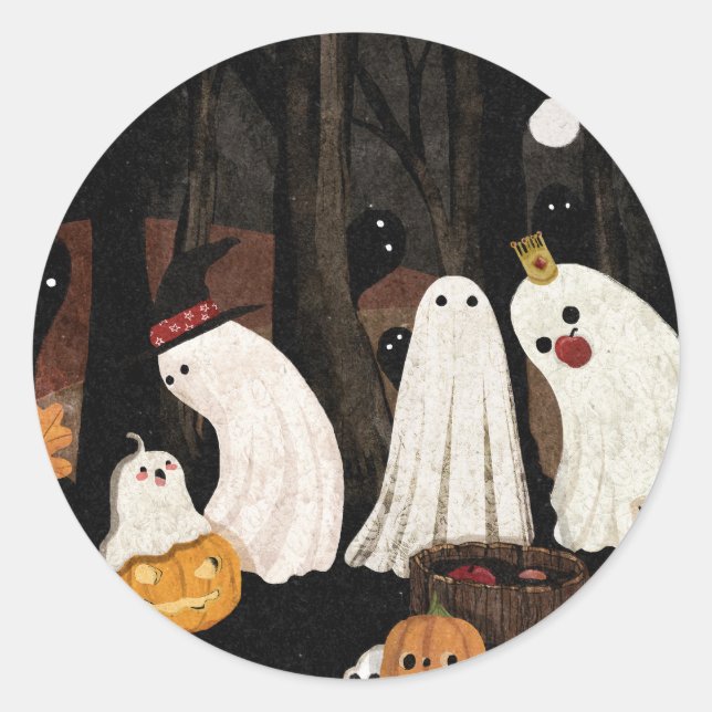 Halloween Party Classic Round Sticker (Front)