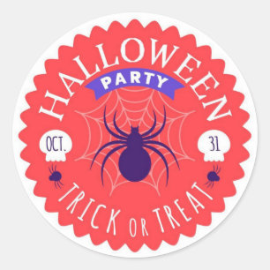 Halloween Party Classic Round Sticker