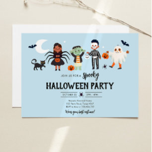 Halloween Party Costume Spooky Kids Birthday Invitation