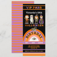 Halloween Party Costume VIP pass ticket Invitation
