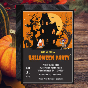 Halloween Party Creepy Haunted House  Invitation