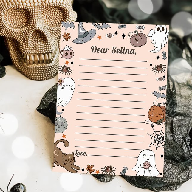  Halloween Party Cute Ghost Time Capsule Note  Thank You Card (Creator Uploaded)