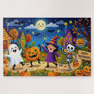 Halloween Party - Cute Illustration Kids Jigsaw Puzzle