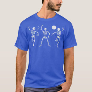 Halloween Party Dancing Skeleton Happy Dance Moon T-Shirt