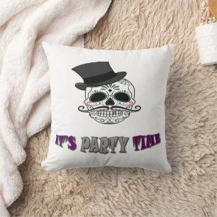 Halloween Party Day of the Dead Decorated Skull Cushion