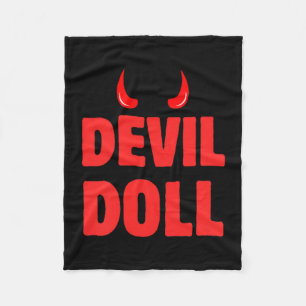 Halloween Party Demon Horns And Evil Demonic Devil Fleece Blanket