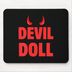 Halloween Party Demon Horns And Evil Demonic Devil Mouse Mat
