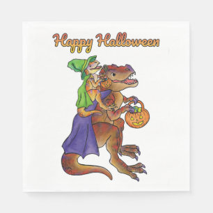 Halloween Party Dinosaur Napkins 