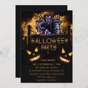 Halloween Party Dracula invitation
