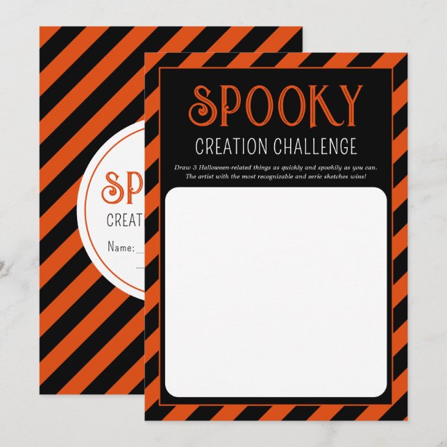 Halloween Party  Drawing Game (Front/Back)