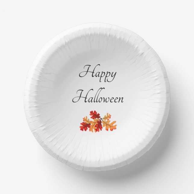 Halloween Party Fall Leaves   Paper Plate (Front)