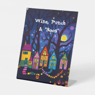 Halloween Party Favour Booze (“Boos”) Table Pedestal Sign