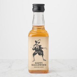 Halloween Party Favour Skeleton Gothic Vintage  Liquor Bottle Label