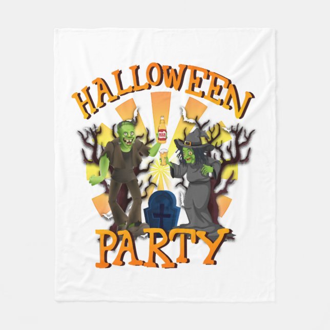 Halloween Party                                 Fleece Blanket (Front)