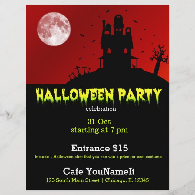 Halloween party flyer (Front)