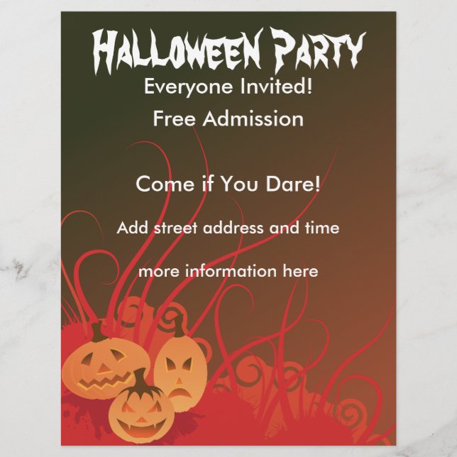 Halloween Party Flyer (Front)