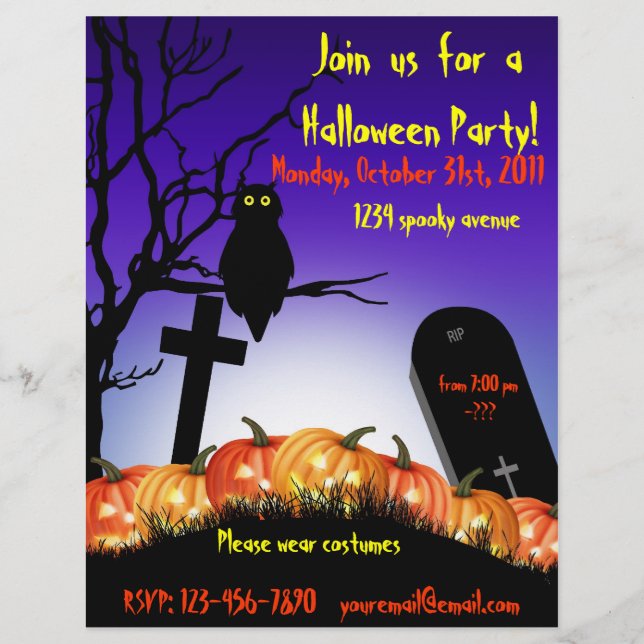 Halloween Party Flyer (Front)