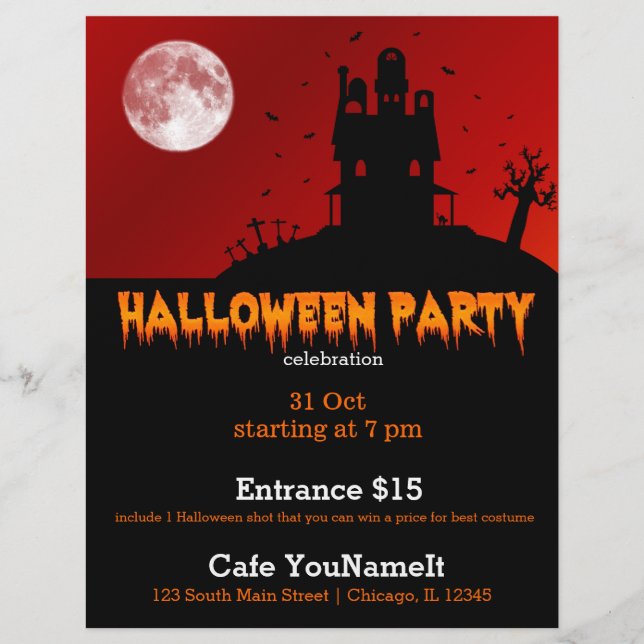 Halloween party flyer (Front)