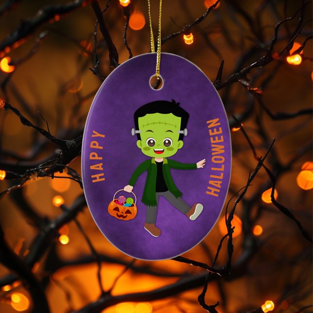 Halloween Party for Kids Frankenstein Ceramic Tree Decoration (Creator Uploaded)