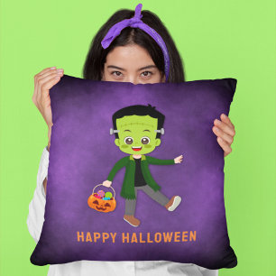 Halloween Party for Kids Frankenstein Cushion
