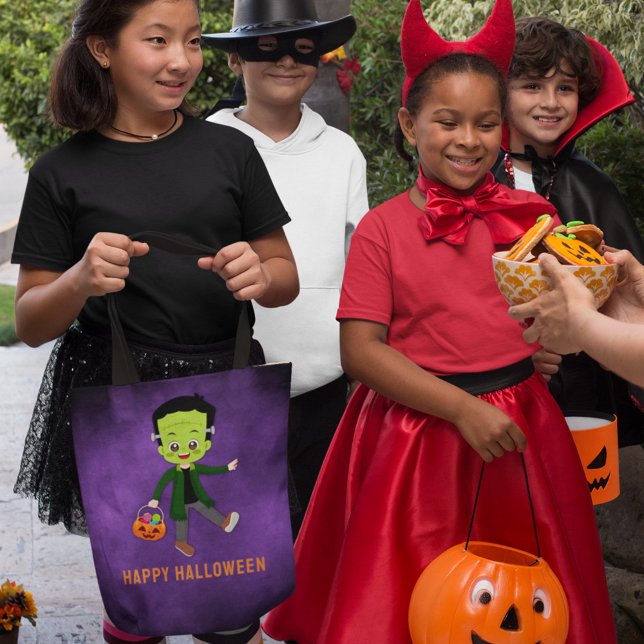 Halloween Party for Kids Frankenstein Tote Bag (Creator Uploaded)