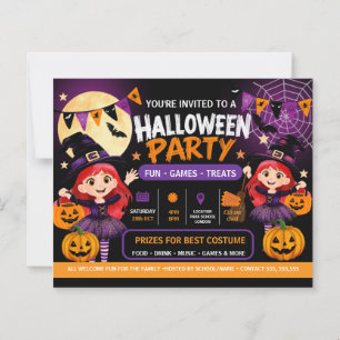 Halloween Party for Kids Invitation Cute Spooky