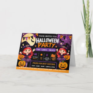 Halloween Party for Kids Invitation   Cute Spooky 