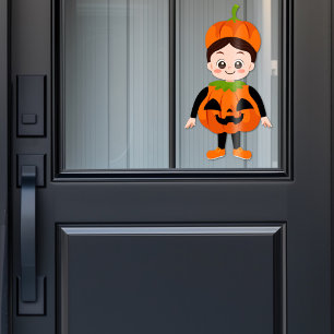 Halloween Party for Kids Pumpkin Window Cling