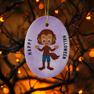 Halloween Party for Kids Werewolf Ceramic Tree Decoration